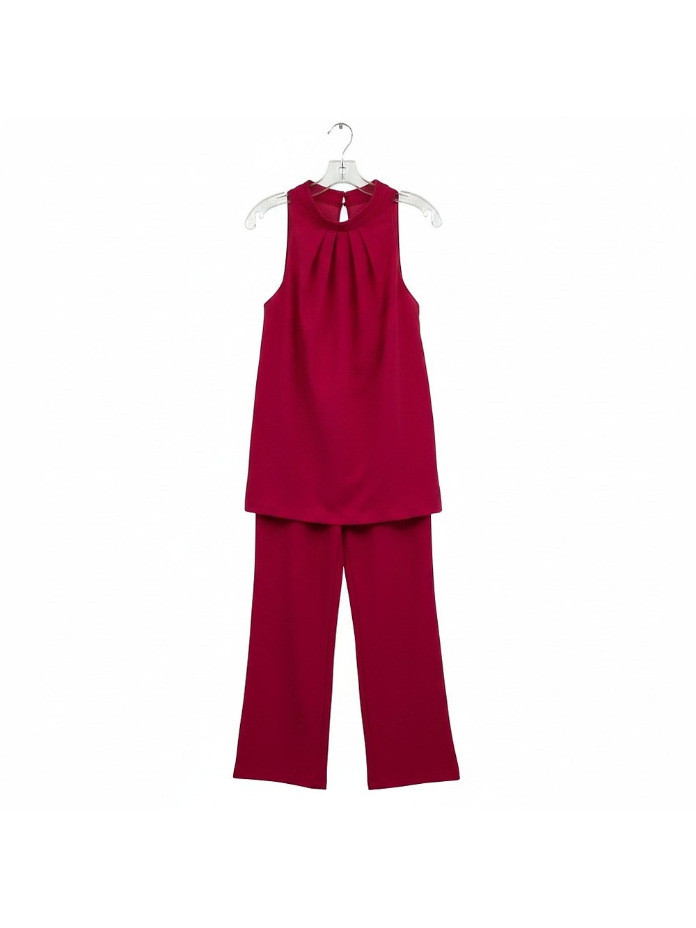 Adrianna Papell Pink Layered Sleeveless Jumpsuit | Size 8 Regular - Picture 8 of 8